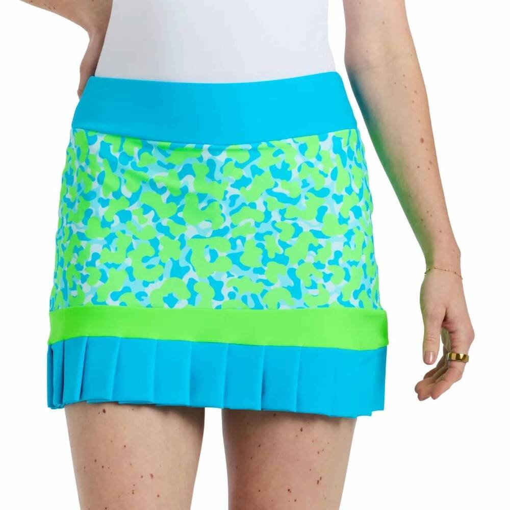 NEW TZU TZU darby golf skort in prowl capri sour apple